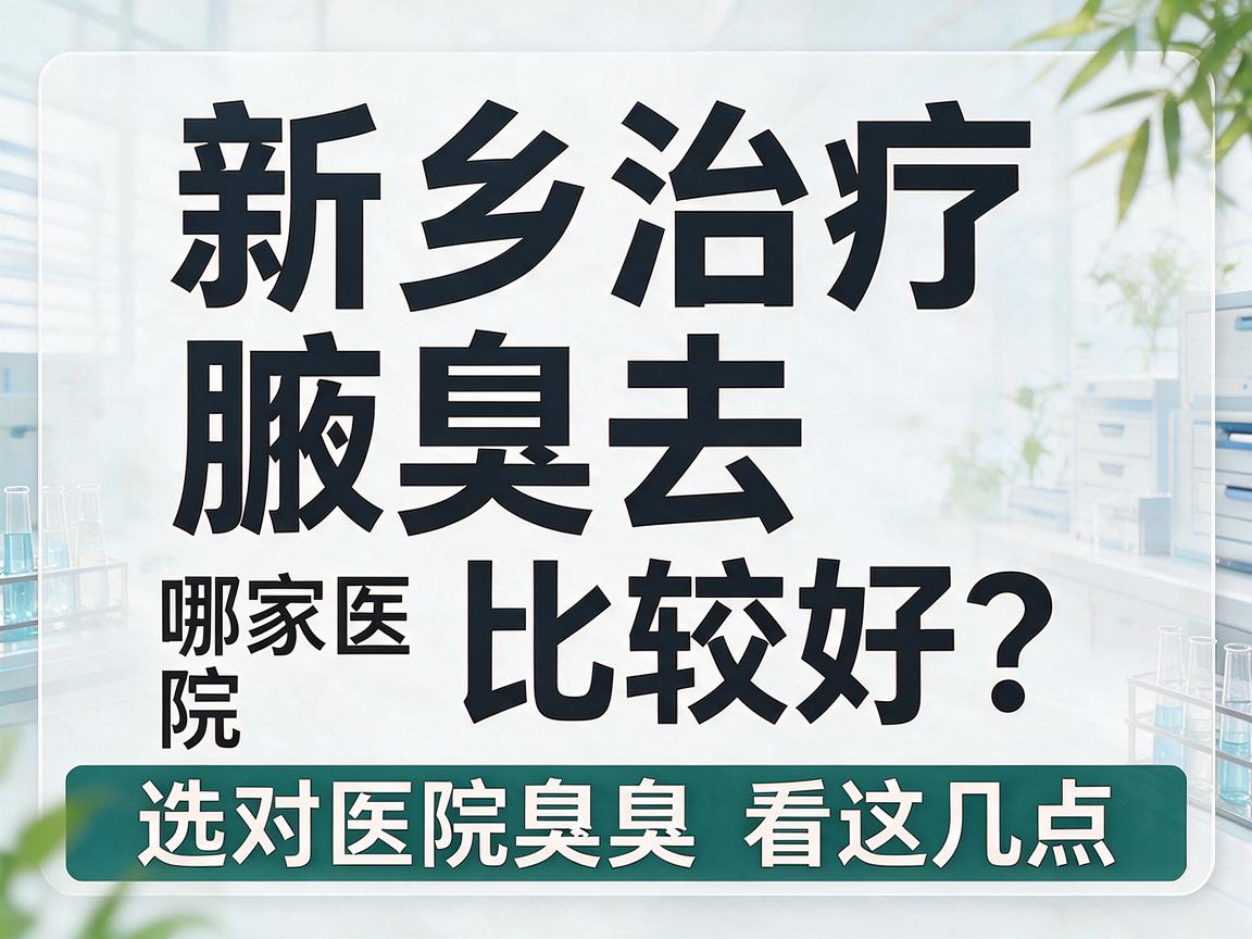 新乡治疗腋臭去哪家医院比较好？新乡治疗腋臭选对医院看这几点