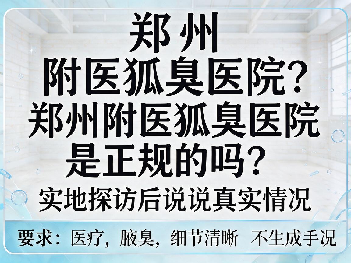 郑州附医狐臭医院是正规的吗？郑州附医狐臭医院是正规的吗？实地探访后说说真实情况