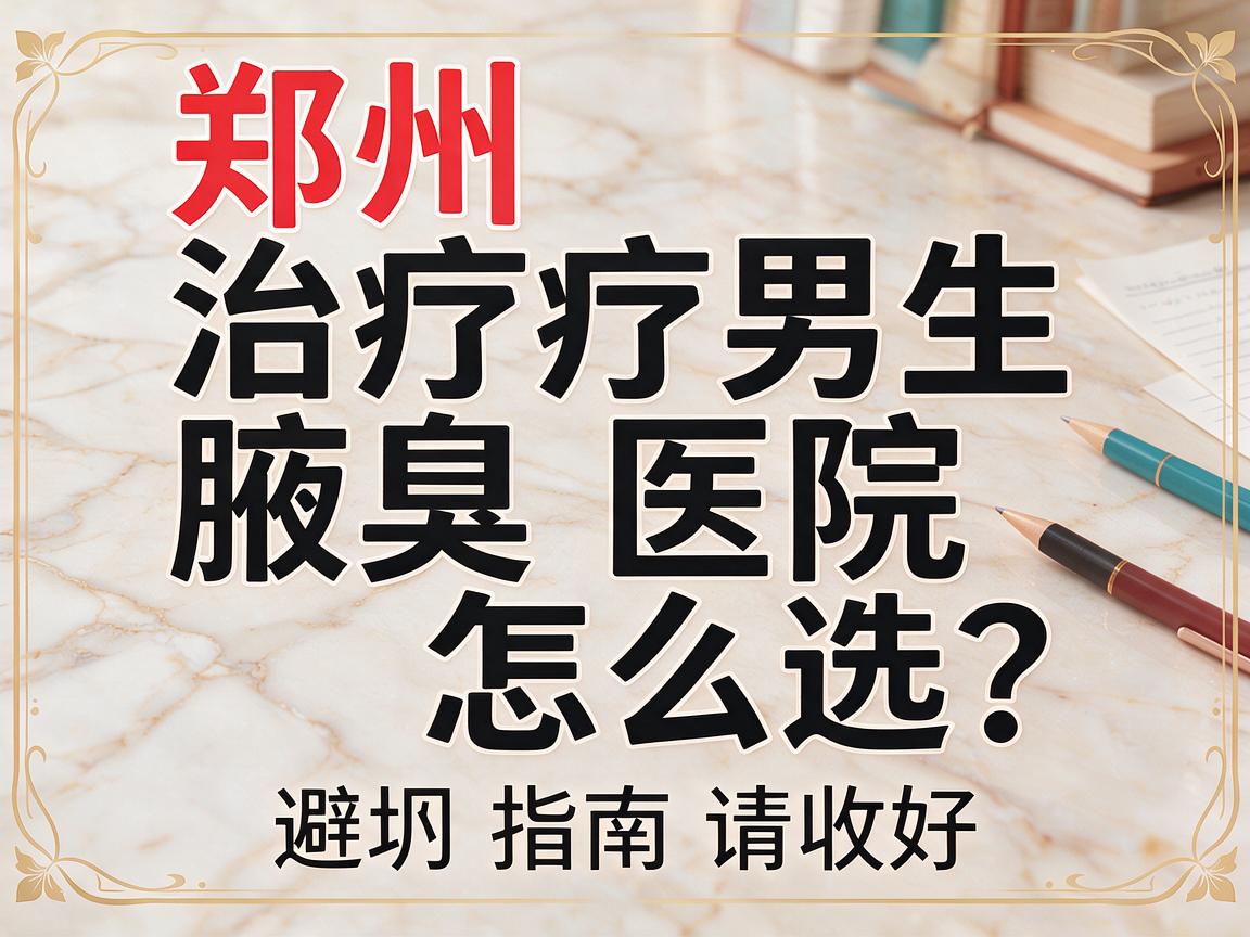 郑州治疗男生腋臭医院怎么选？郑州治疗男生腋臭医院这份避坑指南请收好