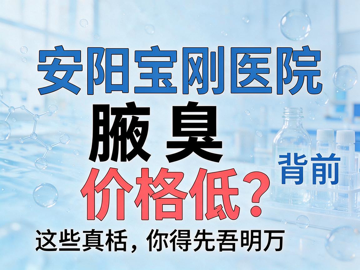 安阳宝刚医院腋臭价格低？安阳宝刚医院腋臭价格低背后，这些真相你得先弄明白